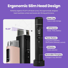 ZIOSTAND RESNOVAE Core Massager compact handheld design for portable skincare.