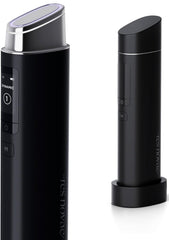 ZIOSTAND Resnovae Core Impact Beauty Massager held in hand for precise at-home facial massage.