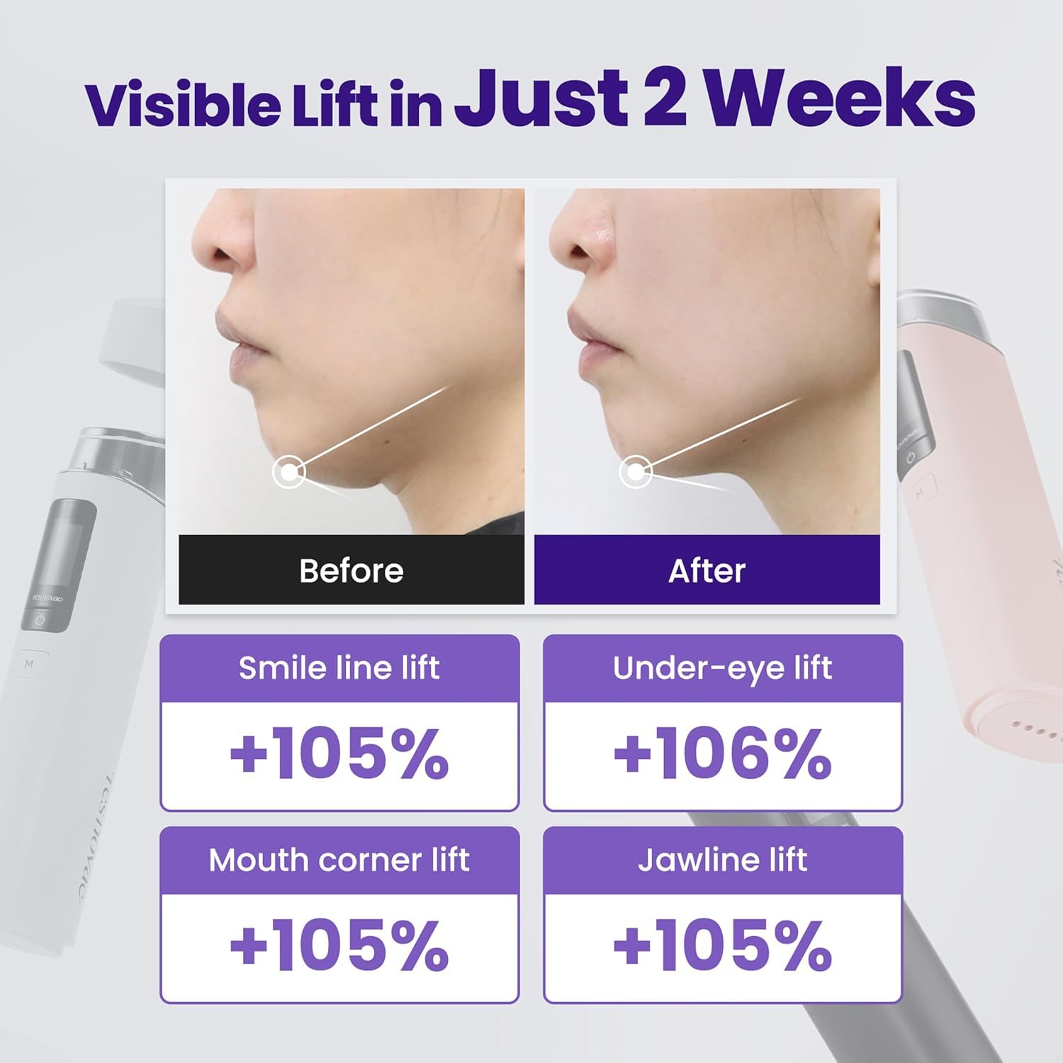 ZIOSTAND Resnovae Core Impact Beauty Massager USB-C recharge for easy power.
