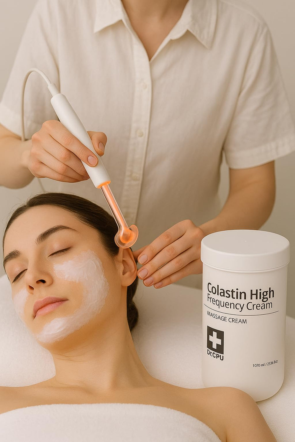 Korean spa-grade Dr. CPU Collastin branding on premium packaging.