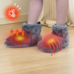 ZJchao heated boots, interior view, plush faux fur lining for warmth