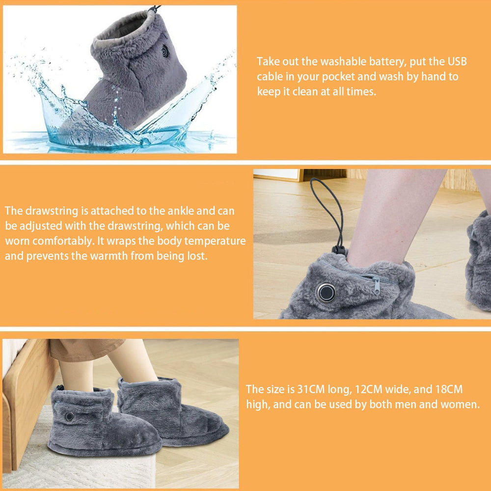 ZJchao heated boots in winter indoor setting for all-day comfort