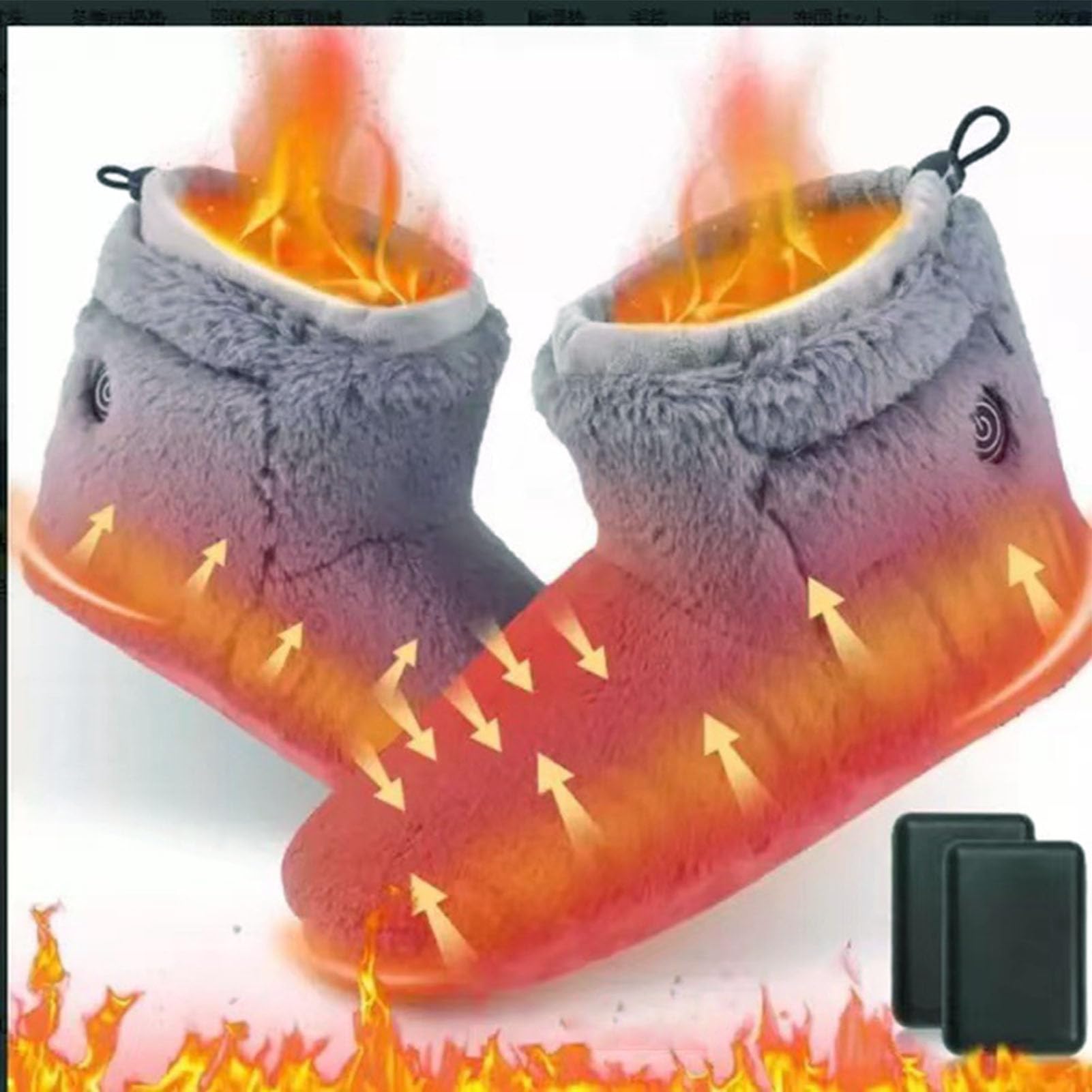 ZJchao heated slippers with non-slip soles for stable indoor footing