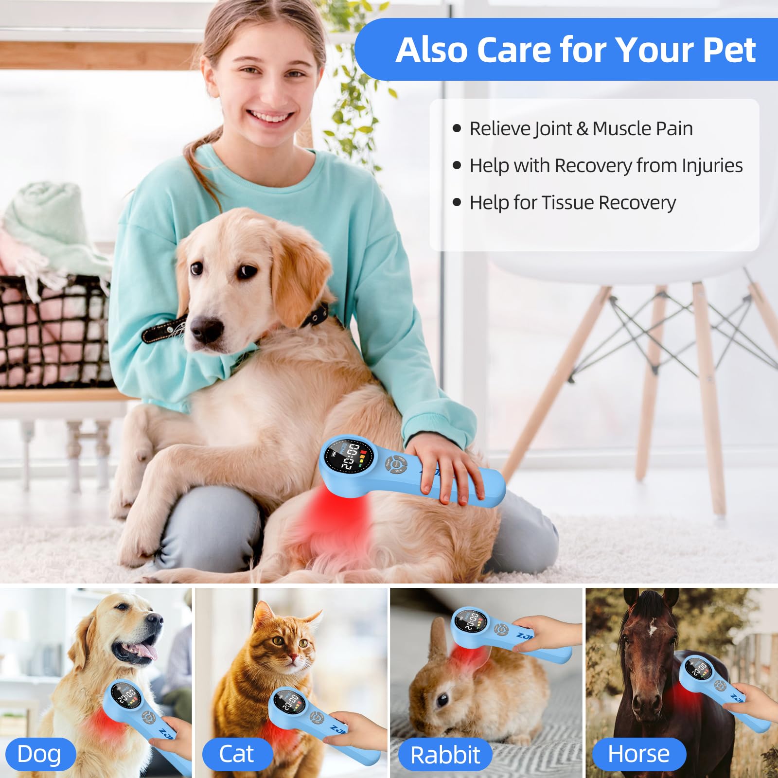 ZJKC portable handheld device ideal for home, clinic, or travel sessions.