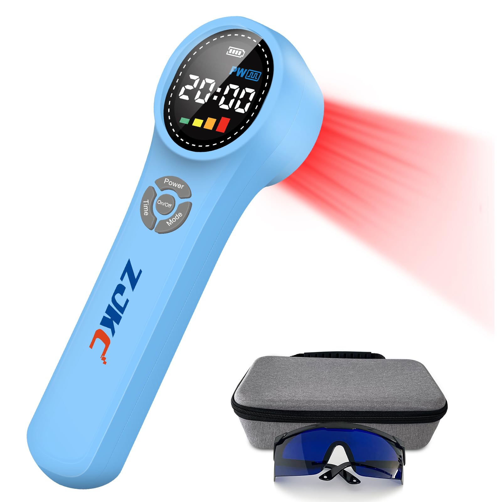 ZJKC red light therapy device front view for convenient home use.