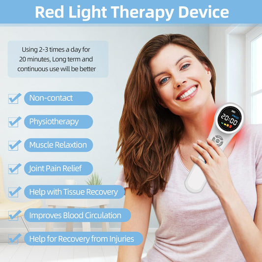 ZJKC red light therapy device side handheld design for portable sessions