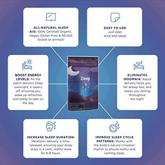 Zleep back-sleep placement guide shows patch utility.
