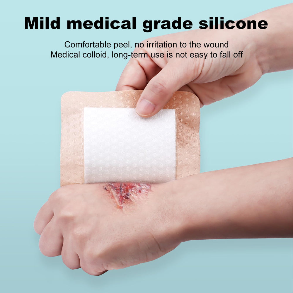 Non-adherent wound contact surface minimizes trauma during changes.