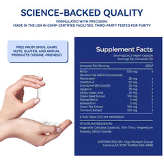 CoQ10 and antioxidants blend supporting resilience against oxidative stress