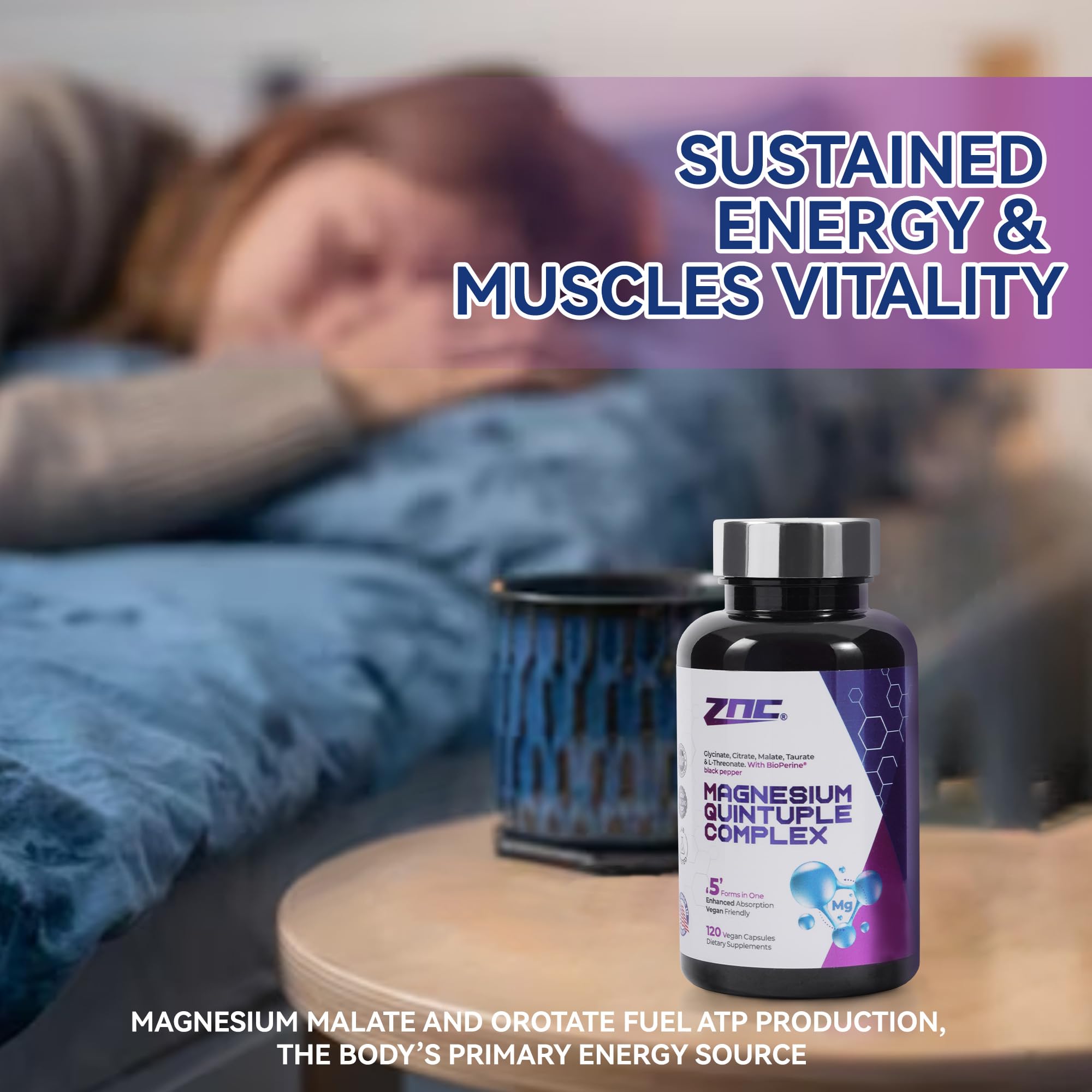 ZNC Magnesium Complex 810mg pouring capsules for easy daily use.