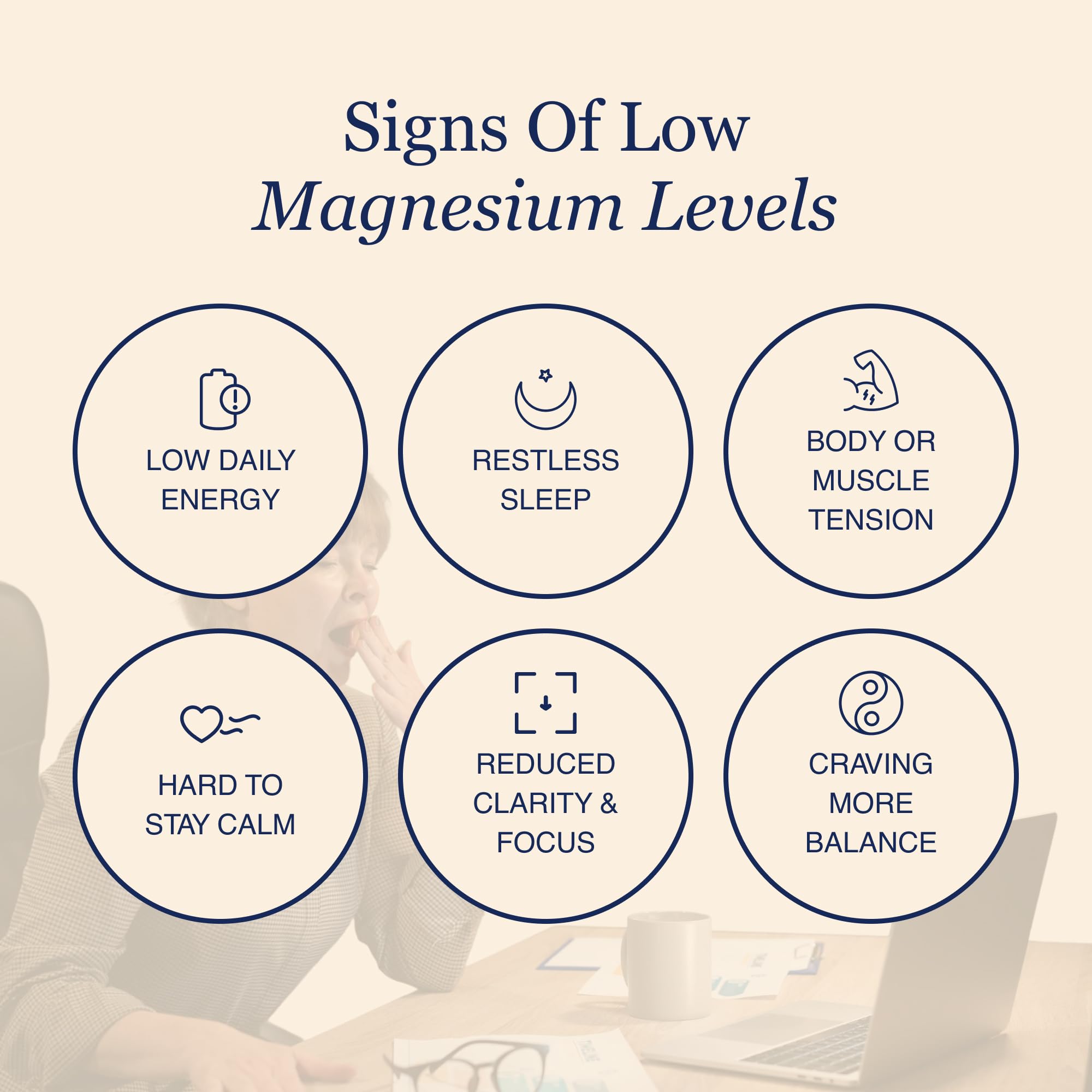ZnS Health magnesium capsules being poured into a hand.
