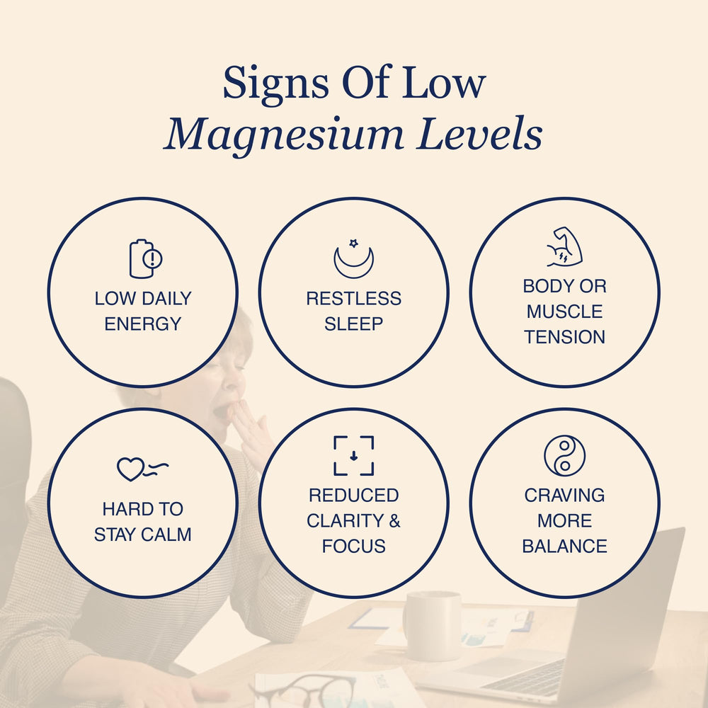 ZnS Health magnesium capsules being poured into a hand.