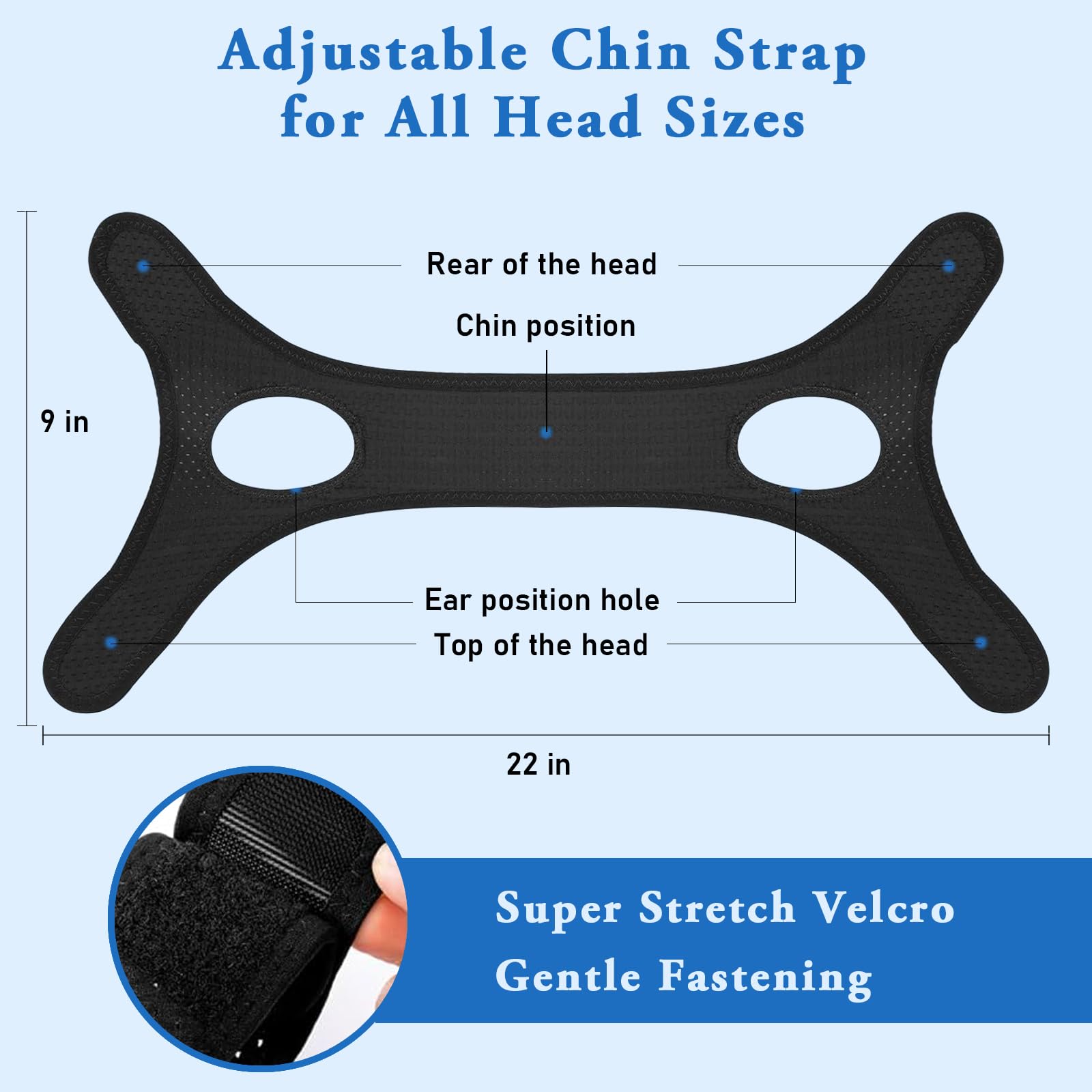 Znvyxhom chin strap material blend promotes durability and skin-friendly comfort