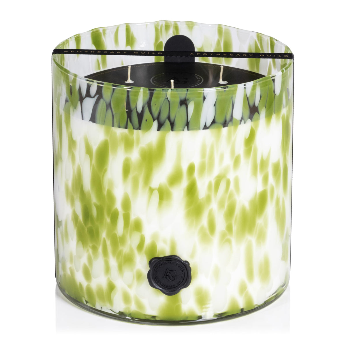 Zodax Apothecary Guild opal jar candle with 5-wick design for even scent distribution.