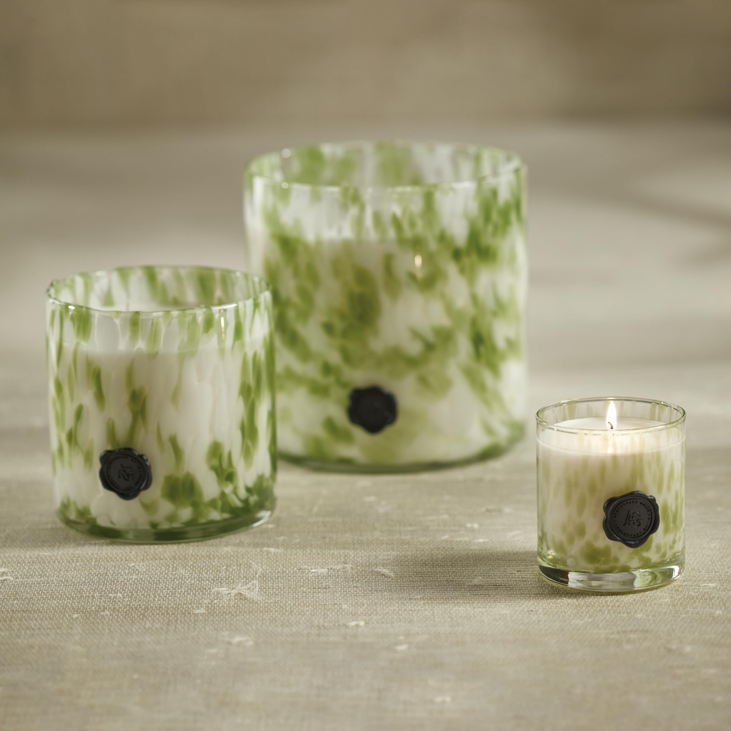 Lifestyle shot of Zodax candle in a living room setting for inviting ambiance
