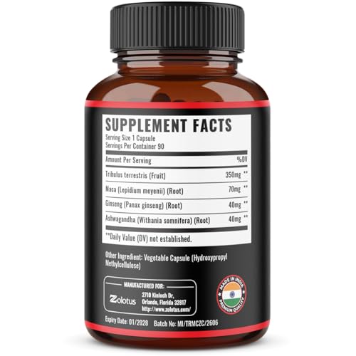 Zolotus Ashwagandha Panax Ginseng blend capsules for focus and balance