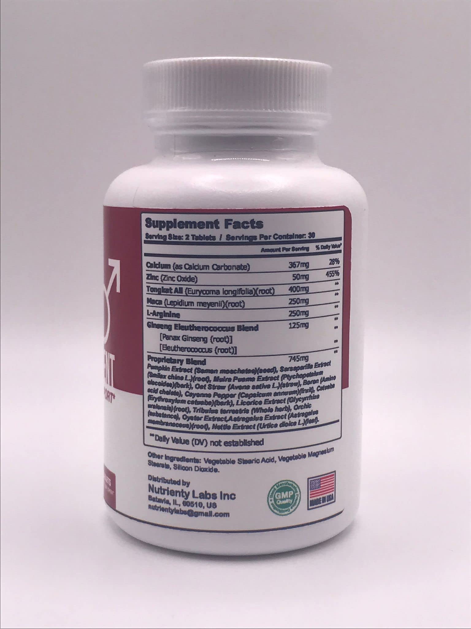 Zonata Endure Naturals pills close-up shows convenient daily dose.