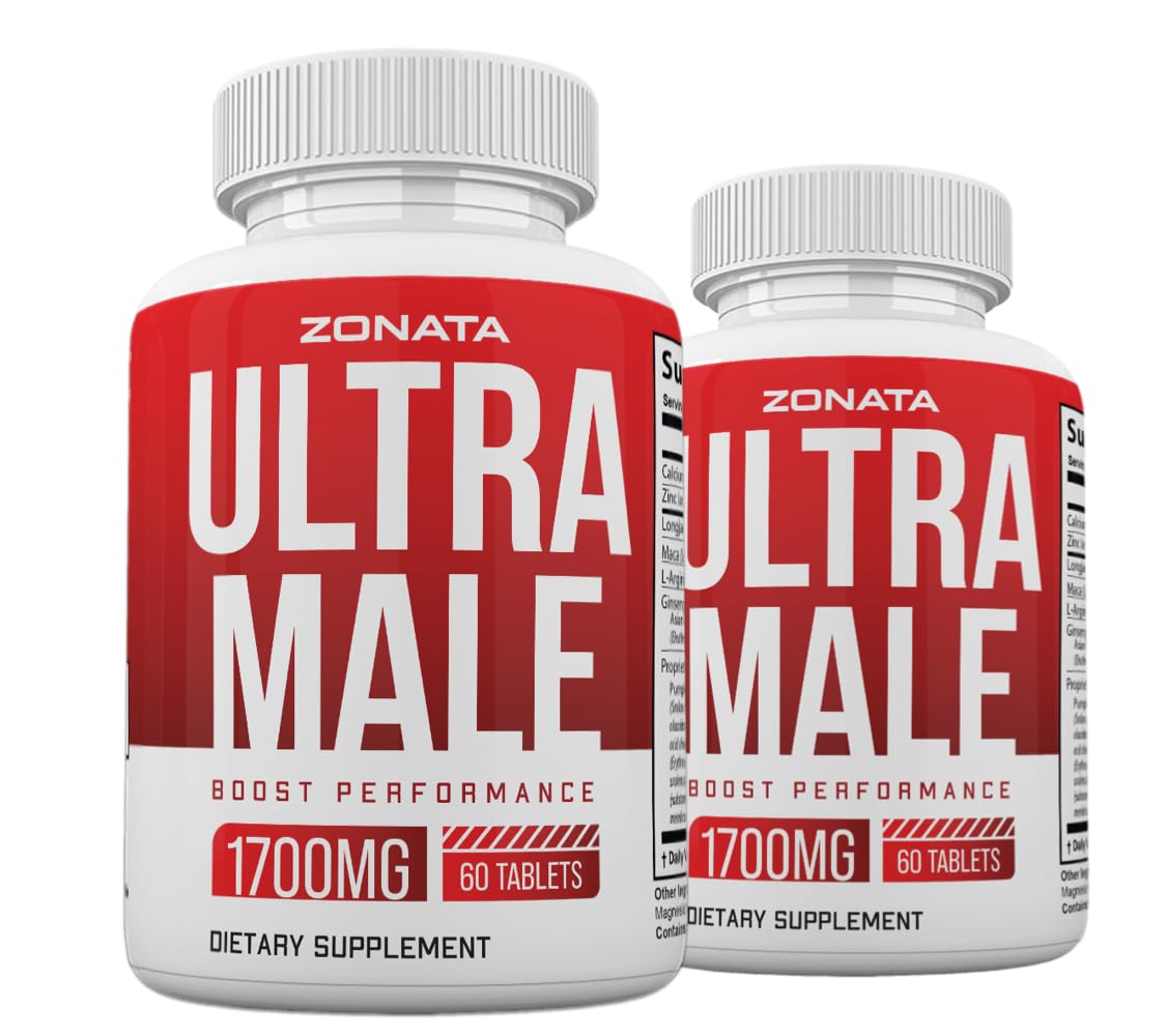 Zonata Ultra Male Pills bottle front view, highlighting advanced formula for daily vitality