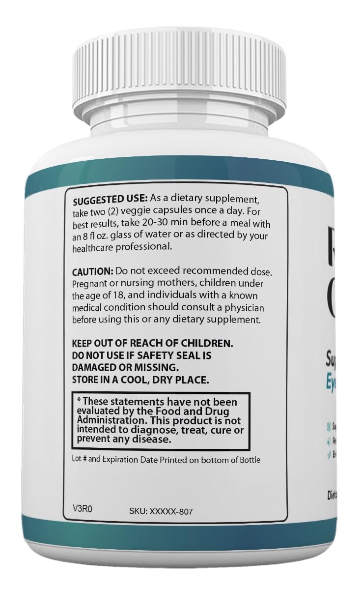 Zonata Vision Clear label overview highlights non-GMO eye health ingredients