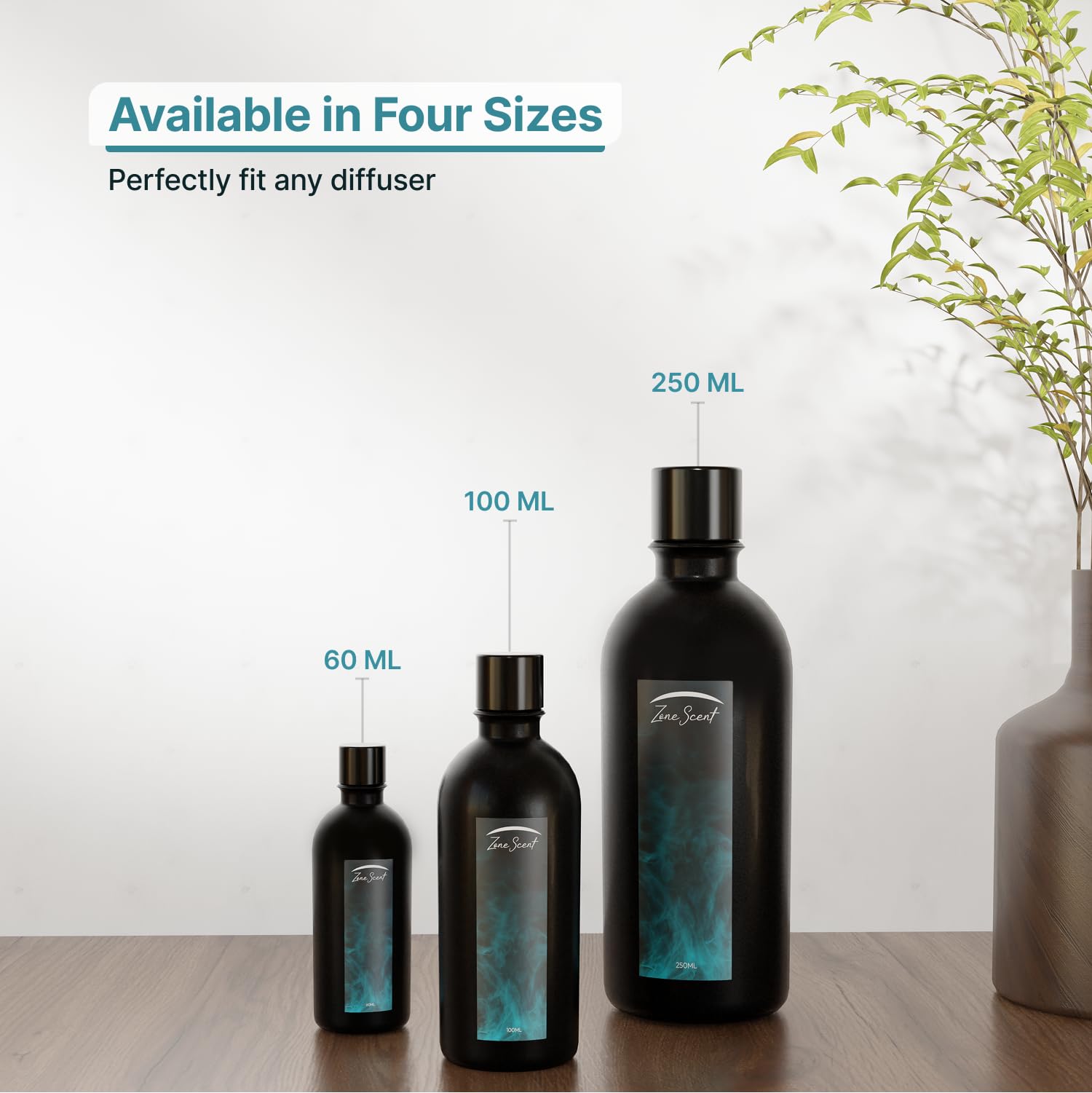 Zone Scent Apricot diffuser oil-dispensing kit ensures steady fragrance release.
