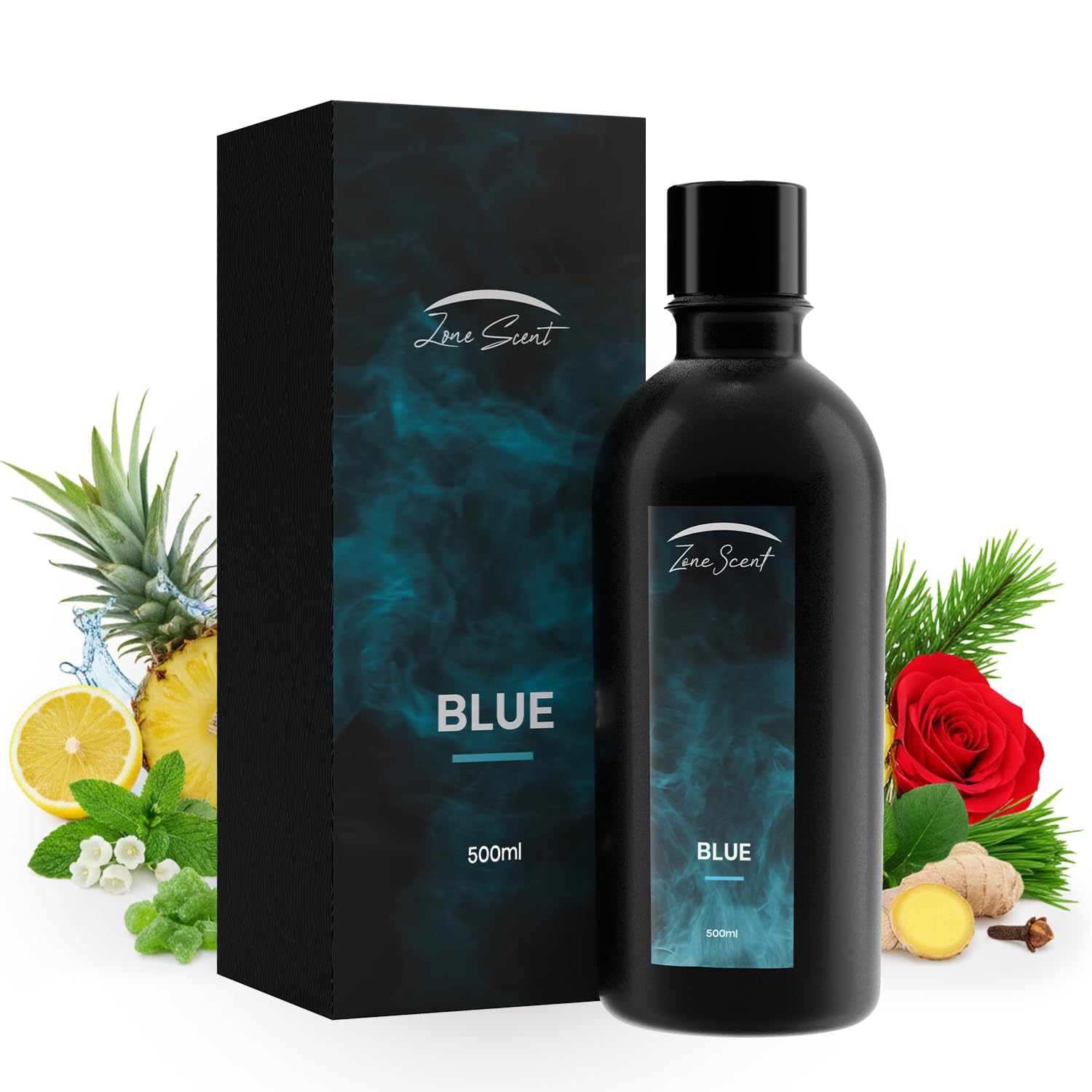 Zone Scent Blue Luxury oil bottle—premium blend for a refreshing home.