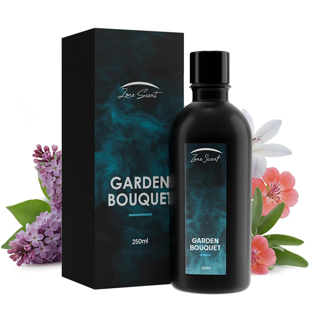 Zone Scent Garden Bouquet bottle, showcasing a refined floral aroma for a tranquil home