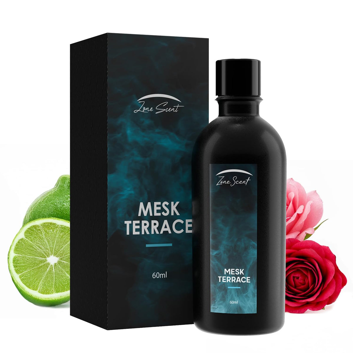 Zone Scent MESK Terrace lime top note bottle highlighting bright aroma for energizing spaces