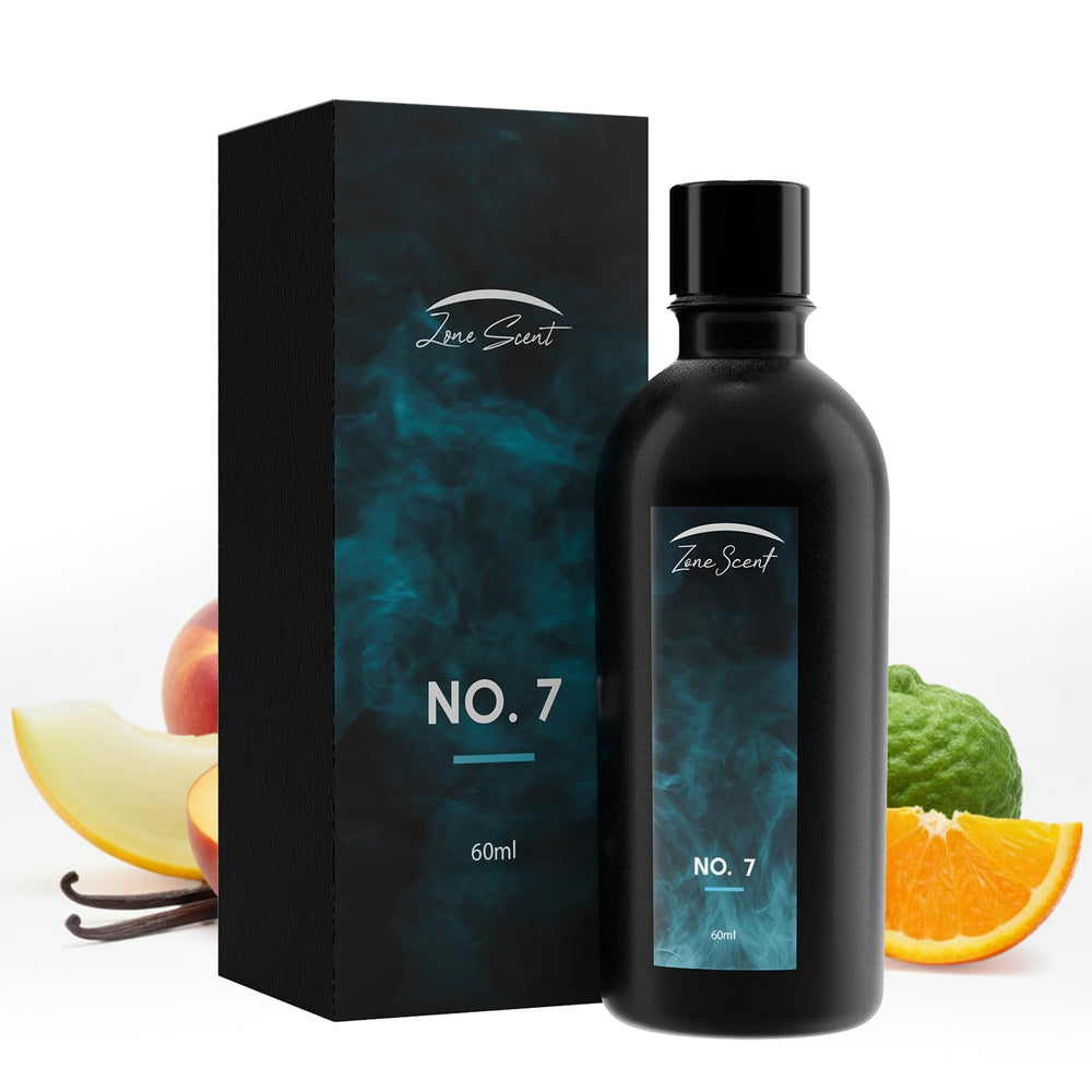 Zone Scent No.7 bottle featuring orange notes for a bright, inviting aroma.