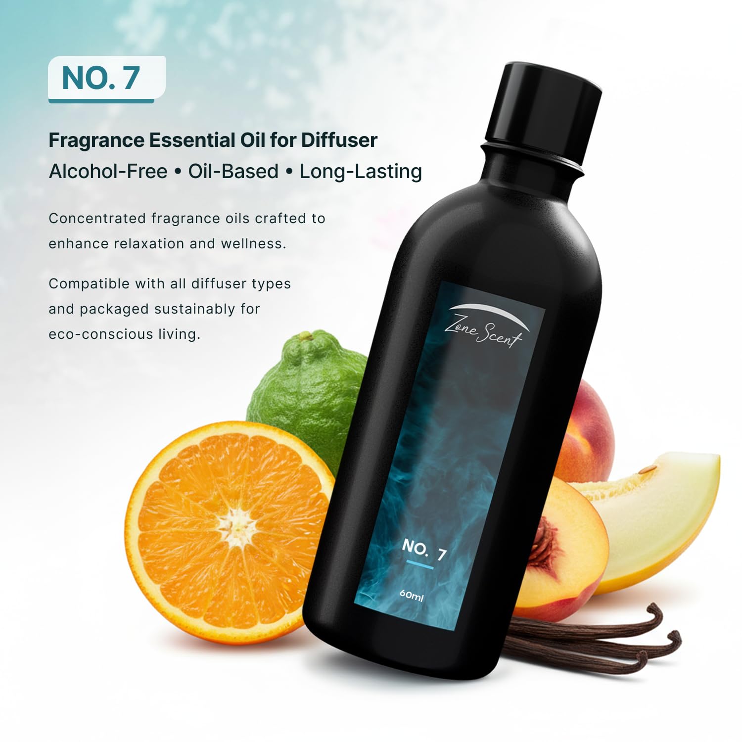 Zone Scent No.7 diffuser setup for a fruity, uplifting space.
