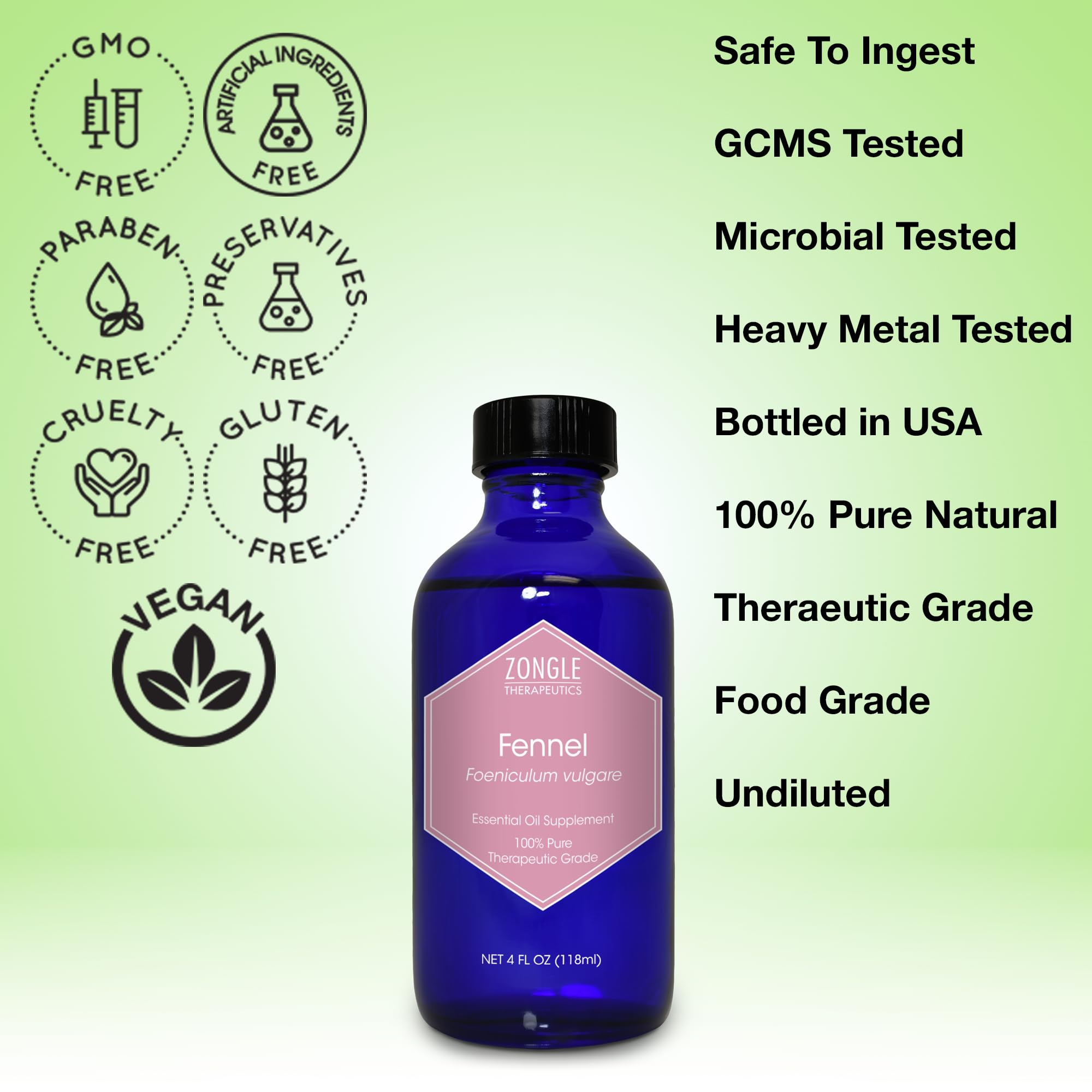 Zongle Fennel Essential Oil kitchen drops add fresh herbal flavor to dishes.