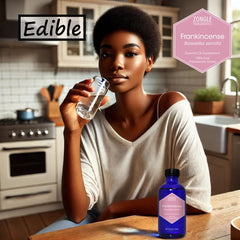Zongle Therapeutics frankincense oil aroma conveys woody, calming scent for moments of mindfulness