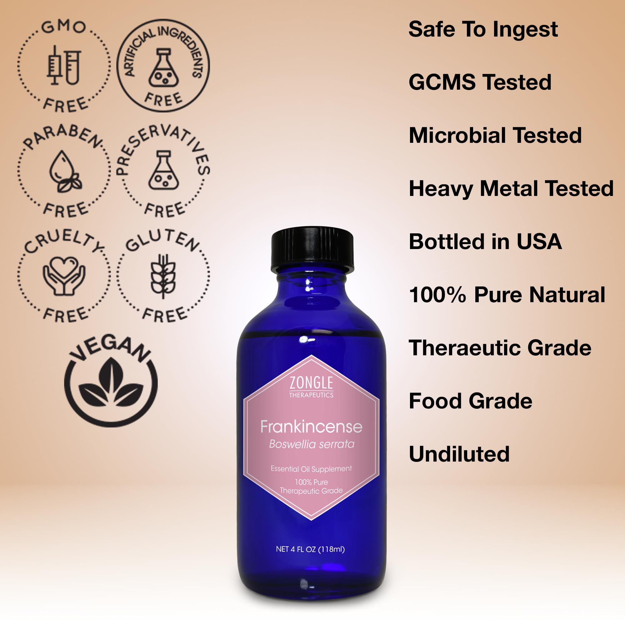 Zongle Therapeutics frankincense oil ingredients feature Boswellia Serrata resin