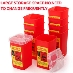 Clear view of fill capacity in ZOOFOX 1-quart sharps container