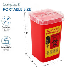 ZOOFOX sharps container with open lid showing usage accessibility