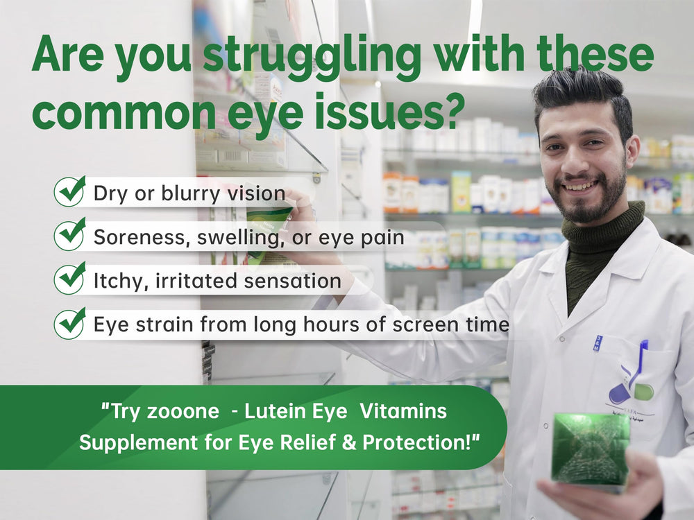 Zooone digital eye support packaging suggesting screen-time relief.
