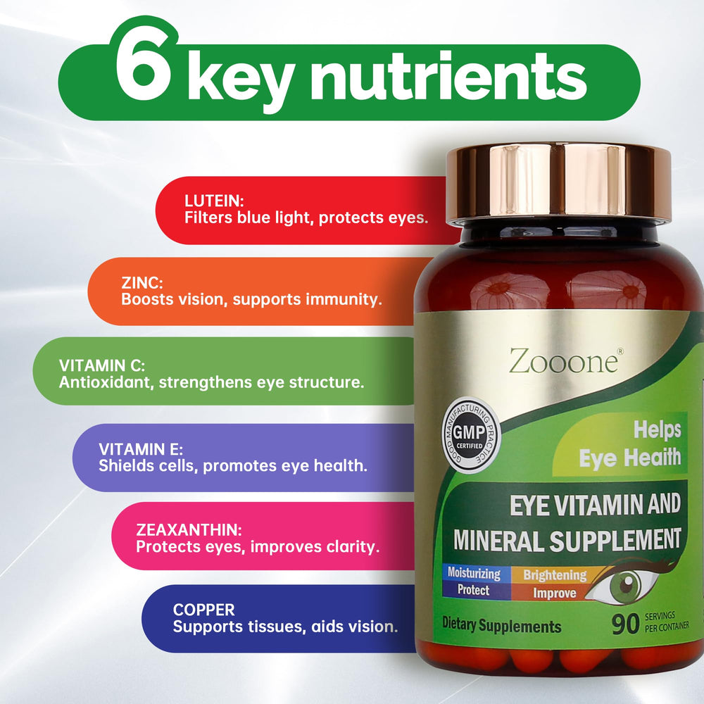 zooone lutein and zeaxanthin capsules close-up highlighting essential eye nutrients