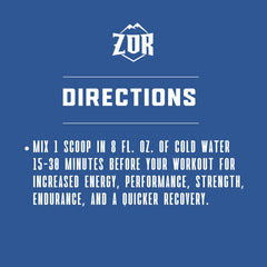 ZOR Labs Snow Advanced Pre-Workout pump-focused image highlighting improved blood flow and pumps.