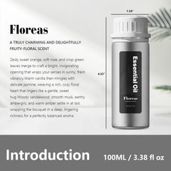 ZORALM Floreas sandalwood-musk-amber base delivering warm atmosphere.