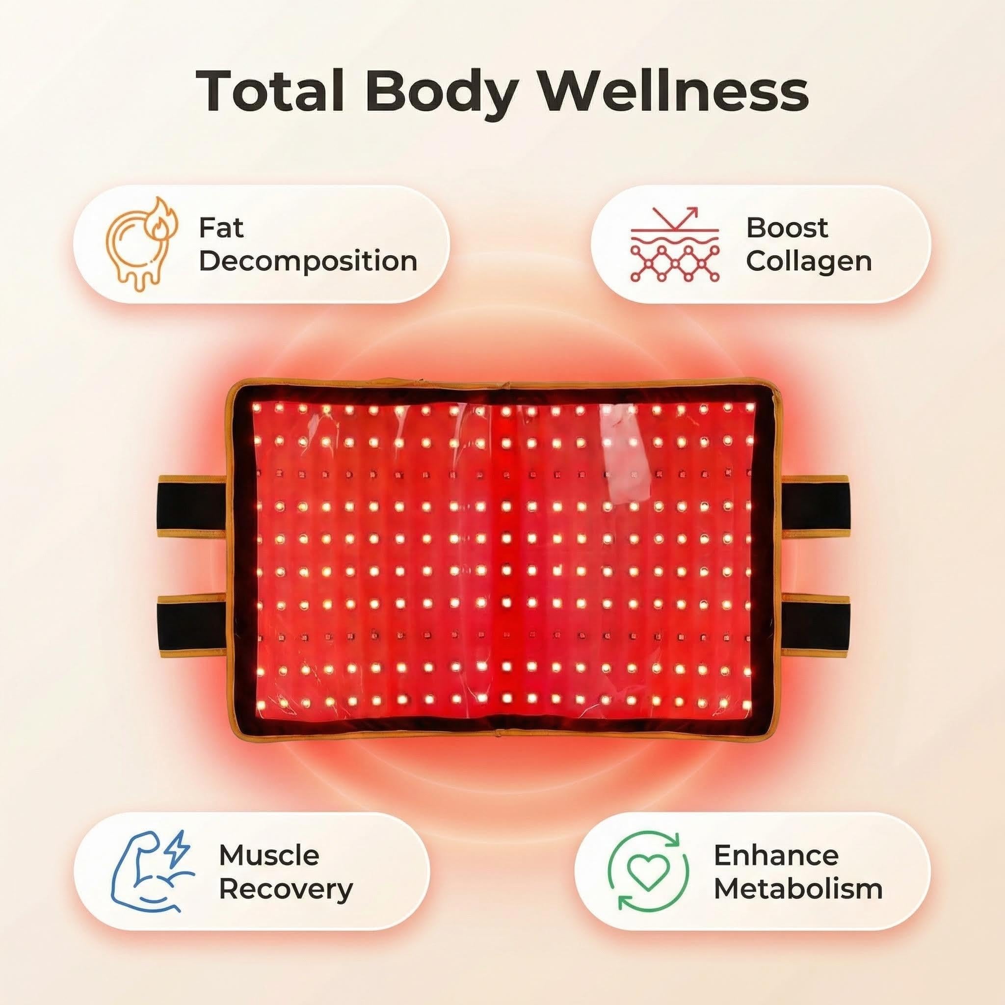 Large-size wrap on the waist providing comfortable full-area therapy.