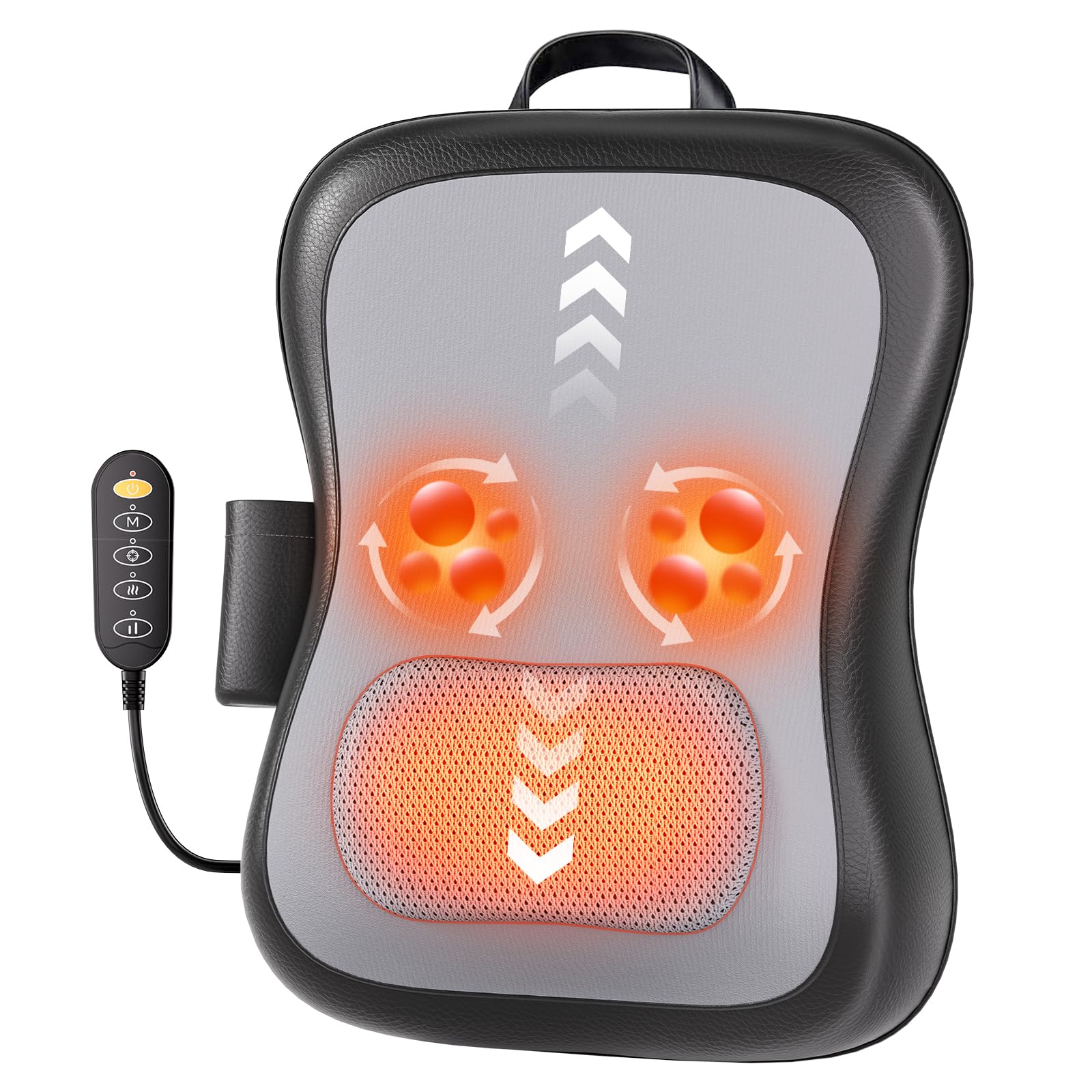 Zorynae Shiatsu back massager front view with soothing heat for targeted relief