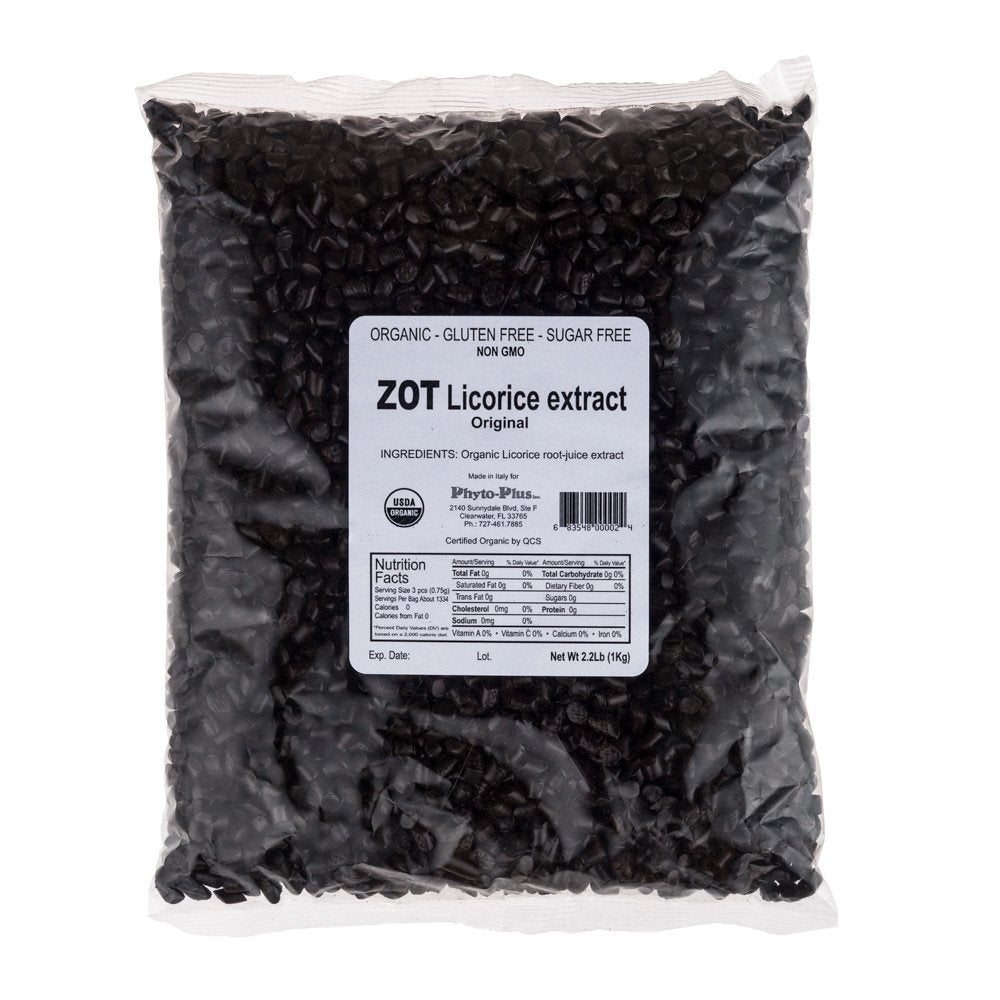 ZOT Organic Licorice Root Extract pellets ready to melt for intense flavor.