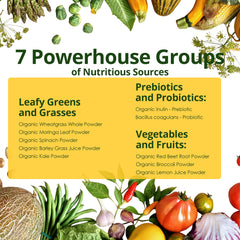 Zotreval Daily Greens packaging shows gluten-free and dairy-free features.