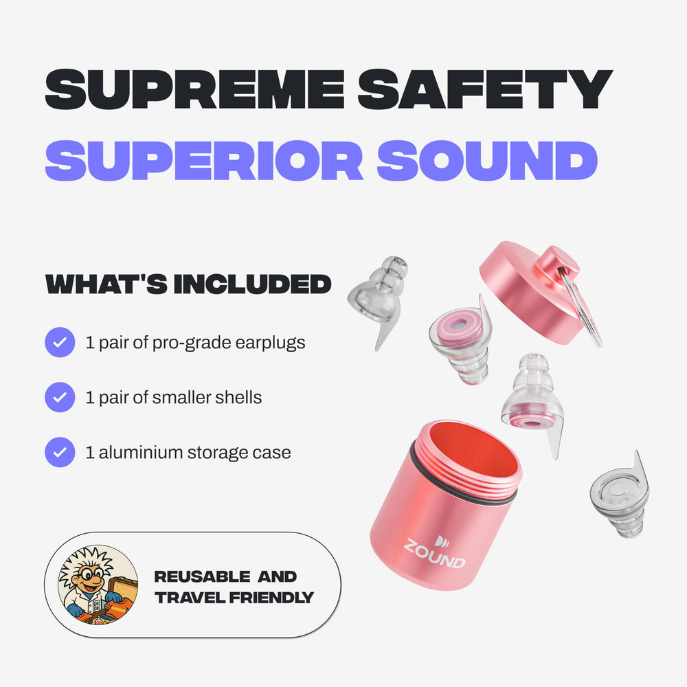 Zound earplugs reusable case keeps protection ready on the go.