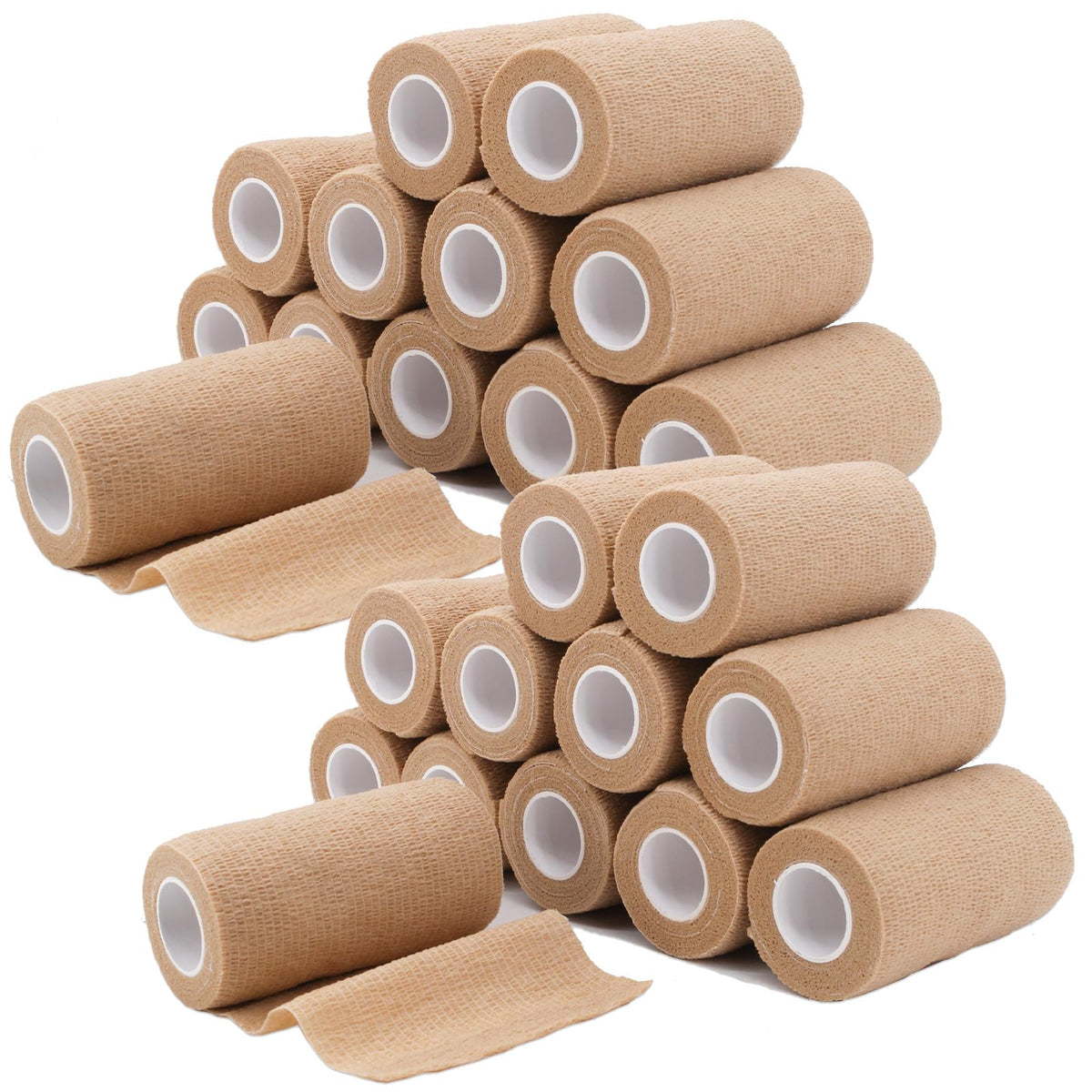 ZOVAREGE 24 roll self adhesive bandage wrap for quick 4 inch wraps on the go
