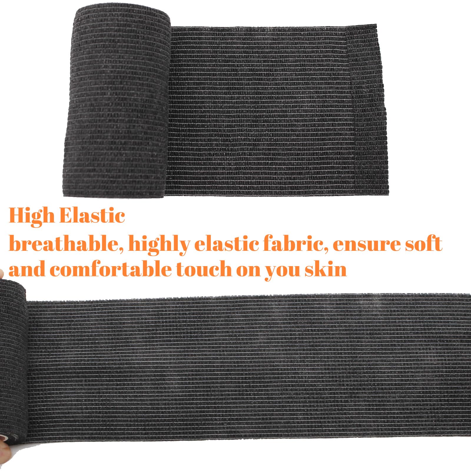 ZOVAREGE self-adhesive wrap tears by hand, no scissors needed