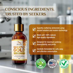 ZP.TECH Quantum Gold Ormus dropper ready for a mindful morning routine