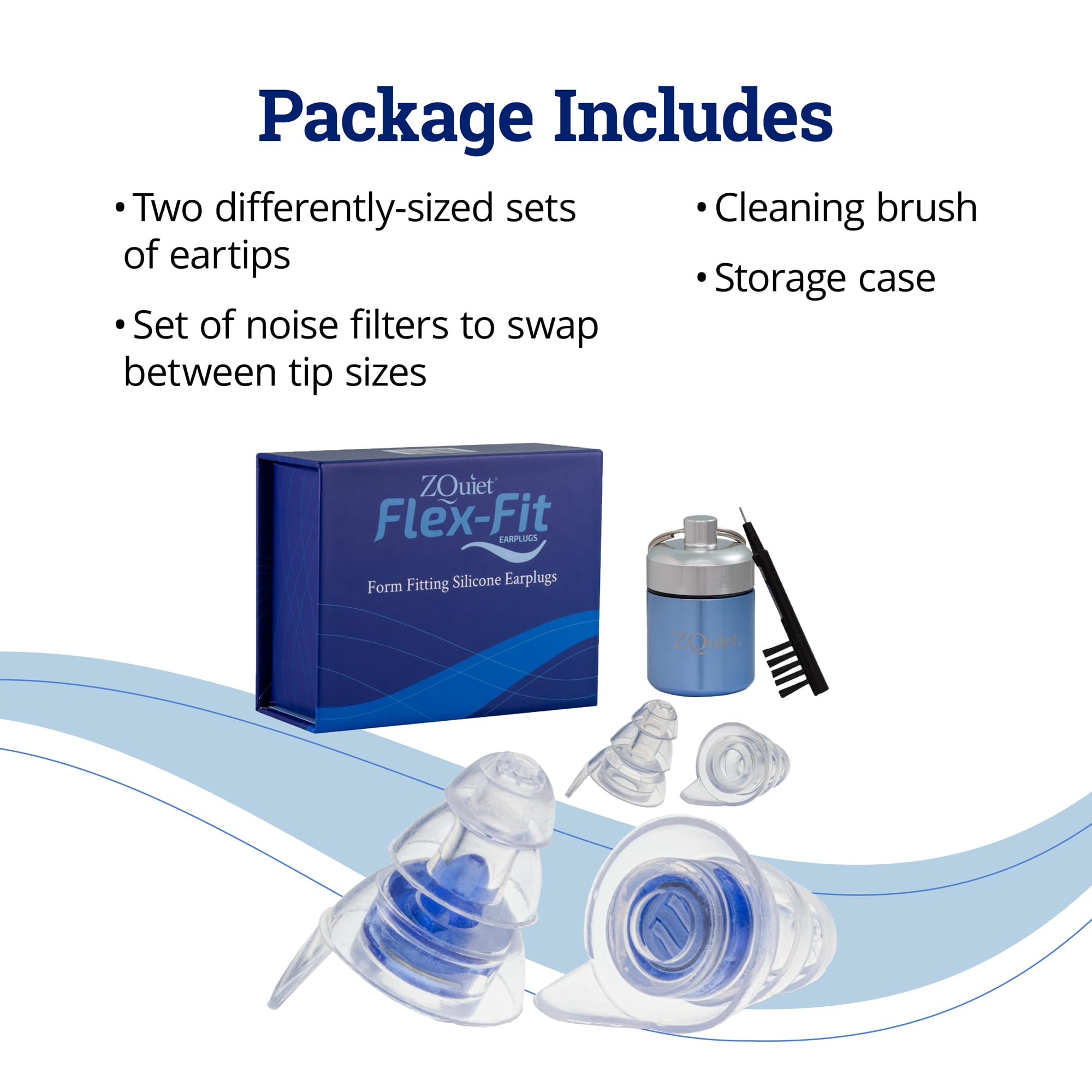 ZQuiet cleaning brush included for easy maintenance and hygiene.
