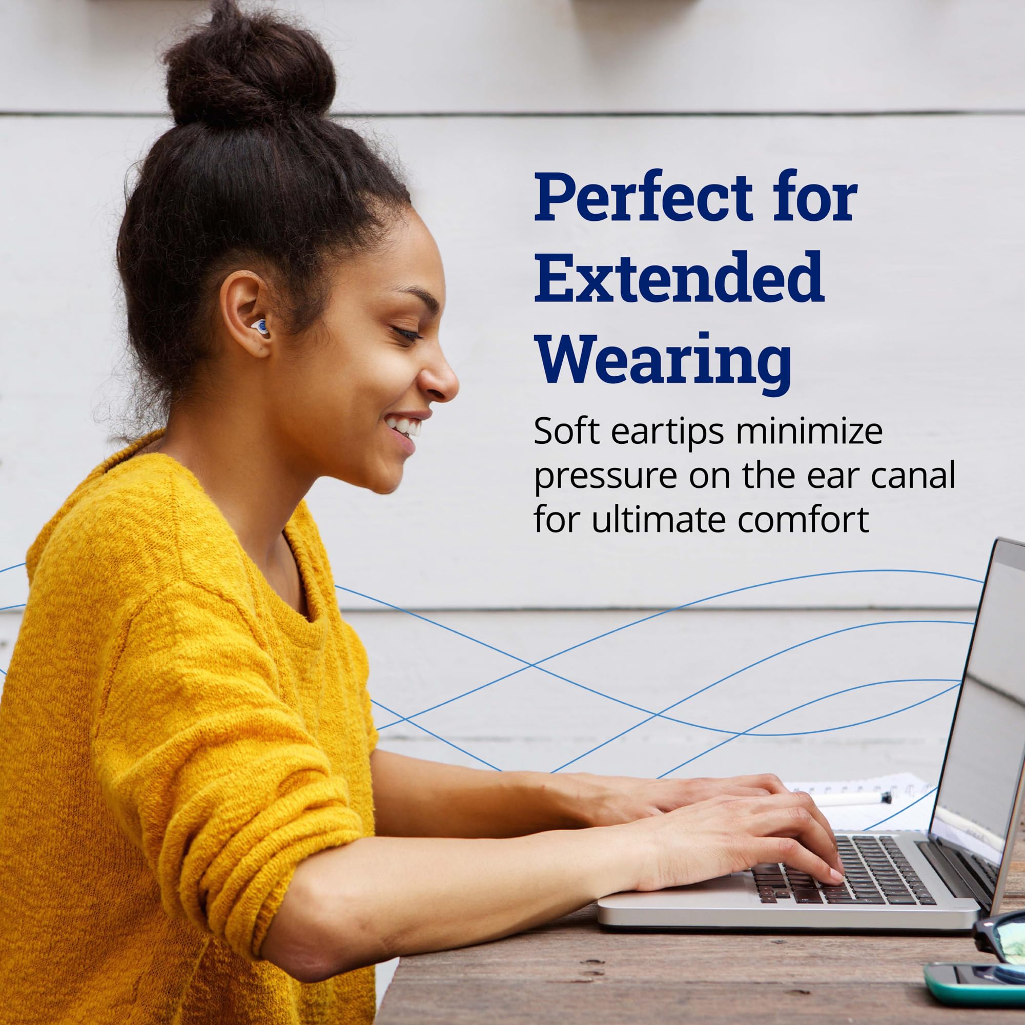 ZQuiet two-size ear tips fit different ears for better comfort.
