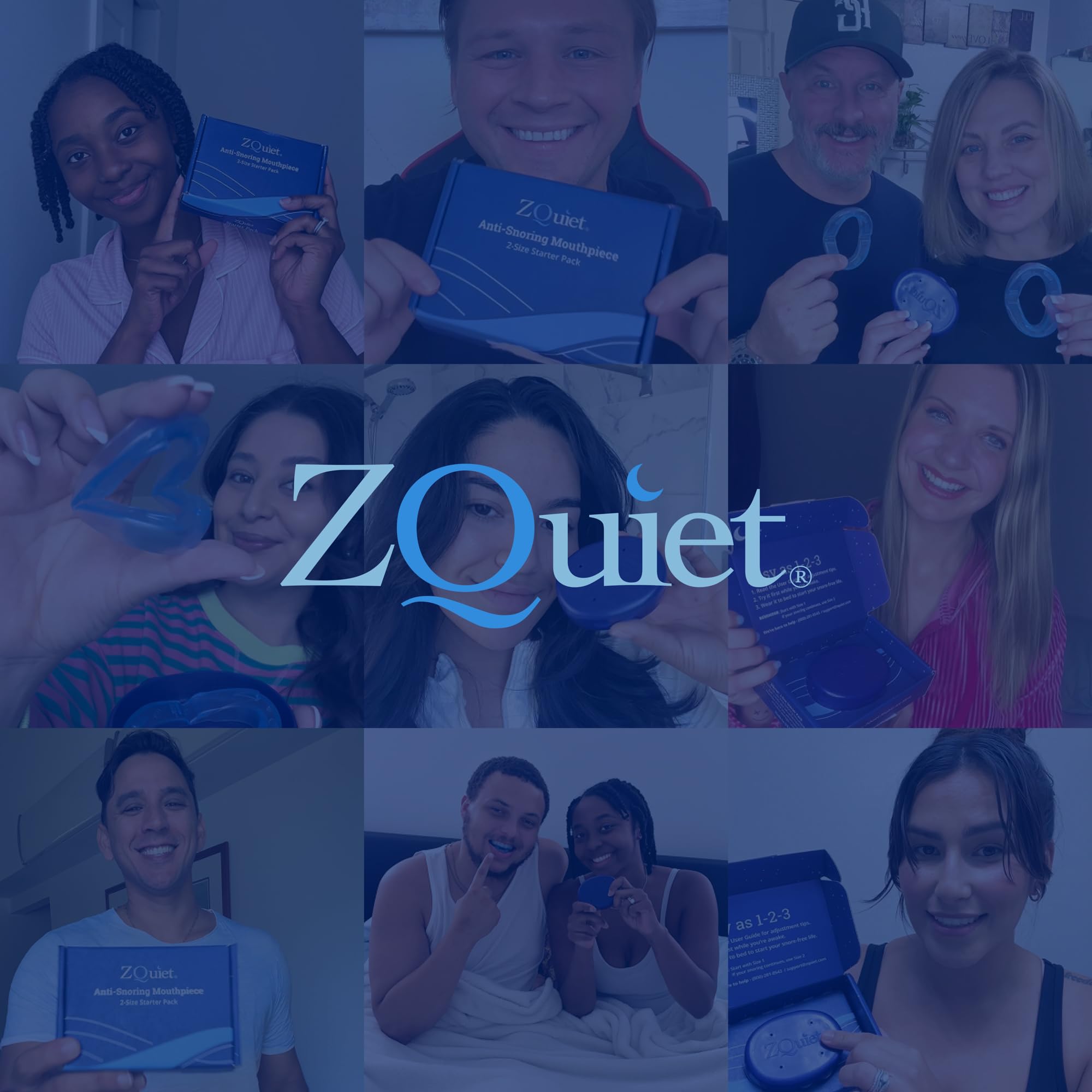 ZQuiet nighttime use setup shown for easy non-invasive use.