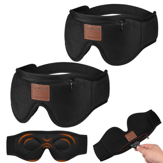 ZRUHIG 2-pack Bluetooth sleep mask cover blocks light for focused rest